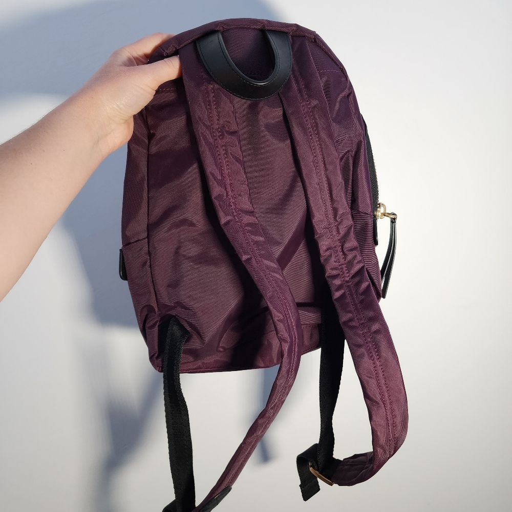 Marc Jacobs The Biker Nylon Medium Backpack in Maroon - Picture 4 of 11